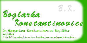boglarka konstantinovics business card