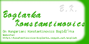 boglarka konstantinovics business card